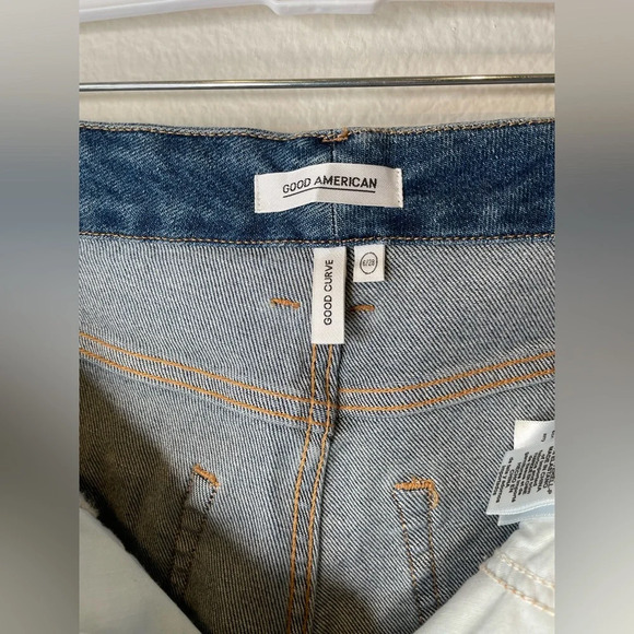 Good American Good Curve Blue Jeans Distressed Women's Size 6/28 - Picture 3 of 7